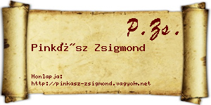 Pinkász Zsigmond névjegykártya
